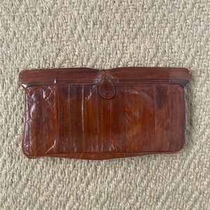 Vintage brown Leather Clutch